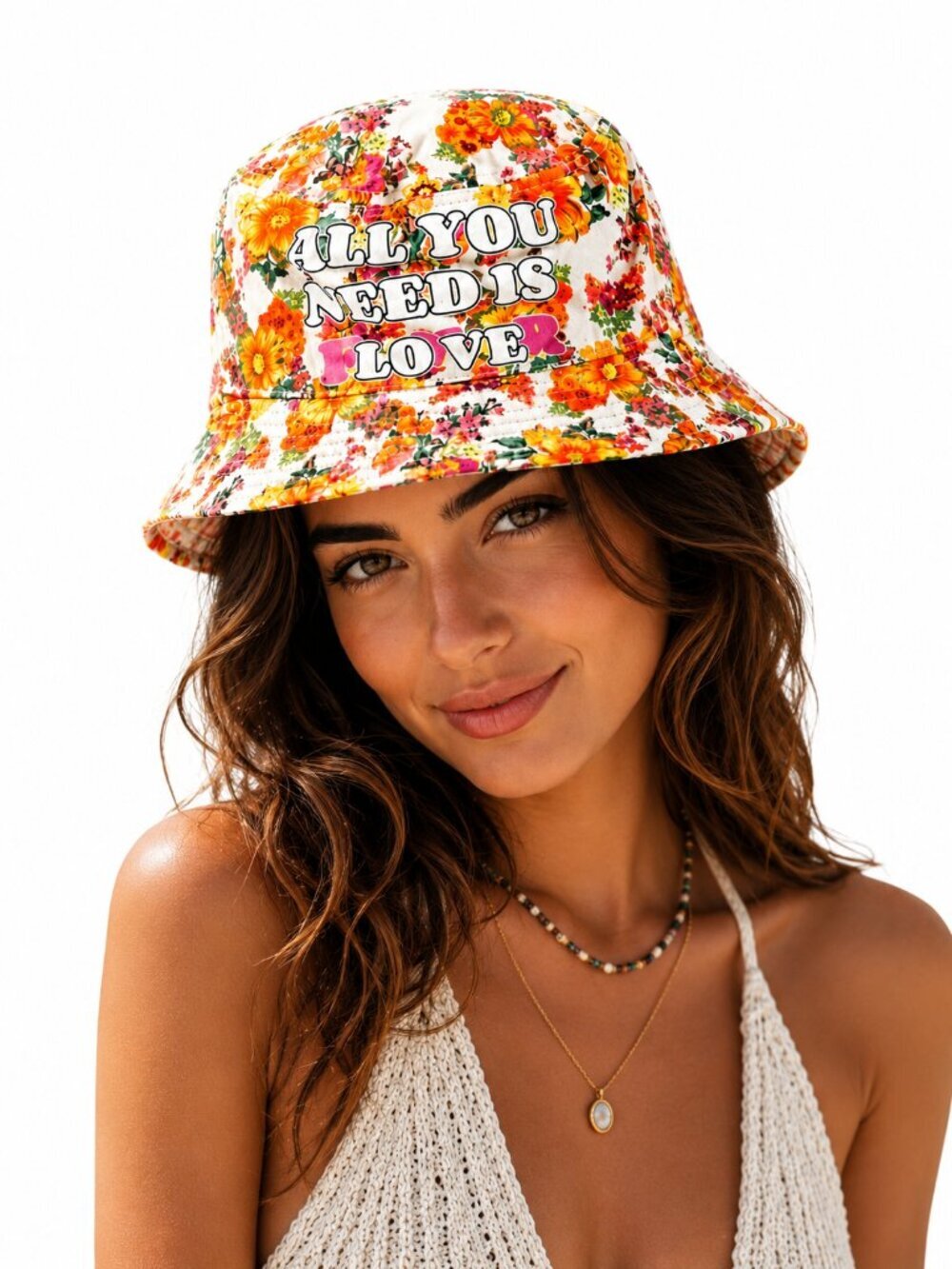 Rabanne Multicolor Nacre Jersey Bob Bucket Hat